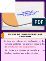PRUEBA CHI CUADRADO 2 - Prueba de Independencia de Criterios