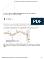 El Índice de Actividad Nacional de La Fed Se Estrella en El Territorio de Recesión Profunda - Cobertura Cero