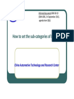 How To Set The Sub Categories of M1 / N1: China Automotive Technology and Research Center