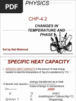 Changes in Temperature and Phase: Set By:nali Mahmod