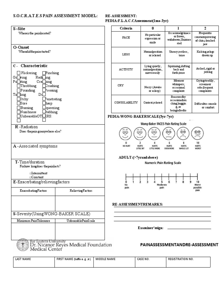 Socrates Pain Assessment Guide | PDF | Clinical Medicine | Symptoms And ...