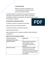 Clasificación de Las Bombas Positivas