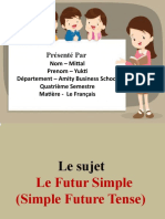 French Presentation Yukti MIttal IV-B B.com (H) ABS Le Futur Simple
