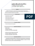 Currículo Alexandra Ricardo objetivo experiência