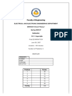 Faculty of Engineering: Electrical and Electronic Engineering Department