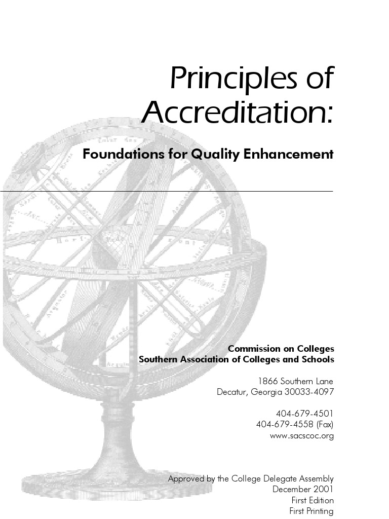 Principles of Accreditation:: Foundations For Quality Enhancement | PDF ...