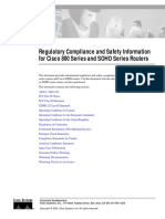 Regulatory Compliance and Safety Information For Cisco 800 Series and SOHO Series Routers