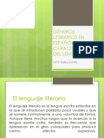 Géneros Literarios en Español: Características Del Lenguaje: ALPA Traducciones