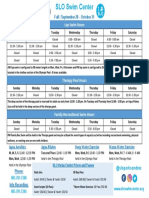 SLO Swim Center Fall 2021 Schedule