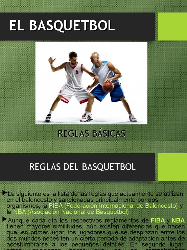 Reglas Del Basquetbol | PDF | Reglas y regulaciones deportivas | Ocio