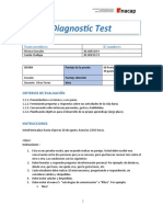Evaluación Diagnostica Ingles IV