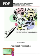 Practical Research 1: Institute of Science and Technology