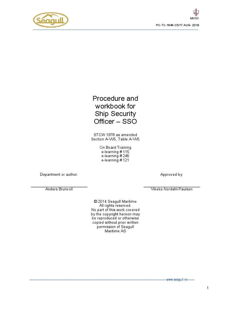 sso certificate maritime