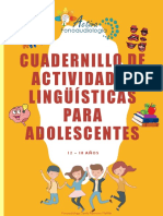 Cuadernillo de Actividades Semanticas para Adolescentes (12 - 18 Años) Tomo 1