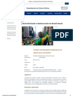 Autoritarismo e Democracia no Brasil Atual _ Departamento de Ciência Política