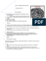 Roca ígnea plutónica de color gris con textura granular y dureza media