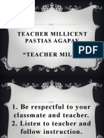 Teacher Millicent Pastias Agapay
