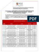 Relacion de Abogados Admitidos en La Etapa de Verificacion de Requisitos