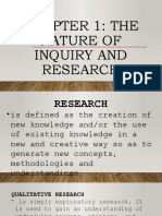 Chapter 1: The Nature of Inquiry and Research
