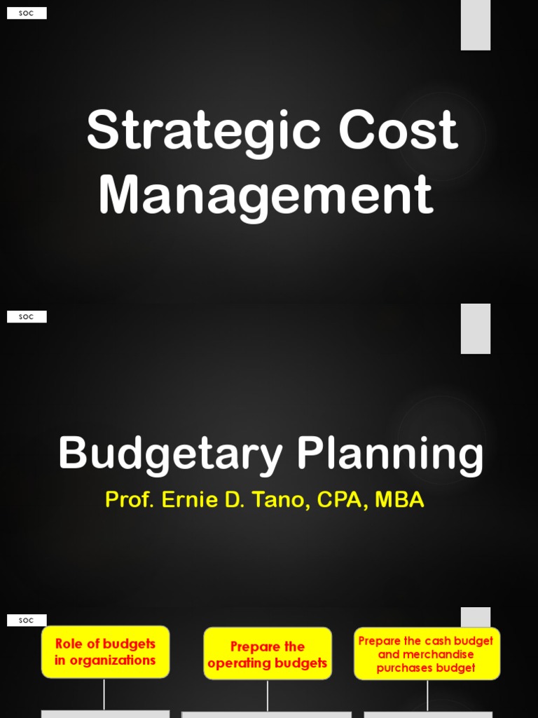Strat Cost Master Budget | PDF | Budget | Balance Sheet