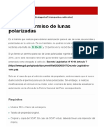 Obtener Permiso de Lunas Polarizadas - Gobierno Del Perú