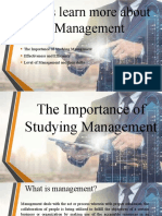 Let's Learn More About Management