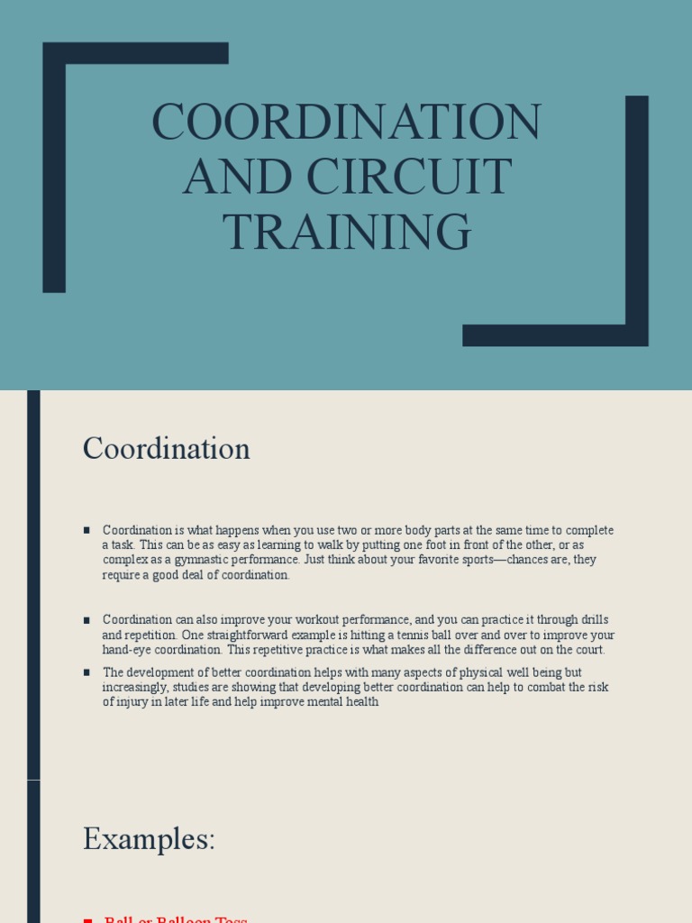 Circuit Training for Improved Coordination | PDF | Physical Exercise ...