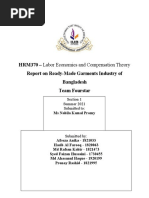 HRM370 - Labor Economics and Compensation Theory Report On Ready-Made Garments Industry of Bangladesh Team Fourstar