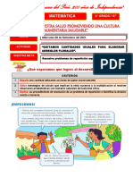 Día 3 - Matematica-Quitamos Cantidades Iguales para Elaborar Arreglos Florales-Cuarto