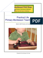  Practical Life Teaching Manual Montessori