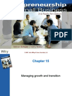 Managing Growth and Transition