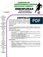 Convocatoria Deportiva Ichoca 2021