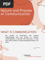 Nature and Process of Communication