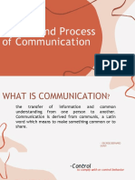 Nature and Process of Communication