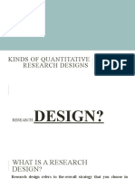 Kinds of Quantitative Research Designs