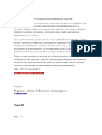 Su Privacidad Es Importante para Nosotros: El Proceso de Toma de Decisiones en Una Empresa