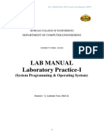 Lab Manual Laboratory Practice-I: (System Programming & Operating System)