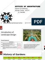 University Institute of Architecture: Bachelor of Architecture Landscape Design ART337 Ar. Samridhi