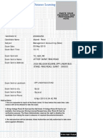 Exam Hall Ticket