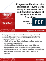Progressive Randomization of A Deck of Playing Cards Using Experimental Tests and Statistical Analysis of The Riffle Shuffle: An Exposition