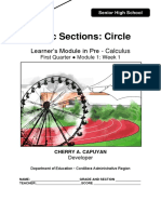 Conic Sections: Circle: Learner's Module in Pre - Calculus