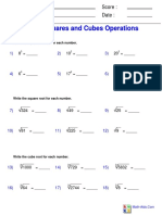 Perfect Squares and Cubes Operations