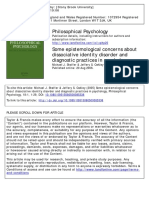 Some Epistemological Concerns About Dissociative Identity Disorder and Diagnostic Practices in Psychology
