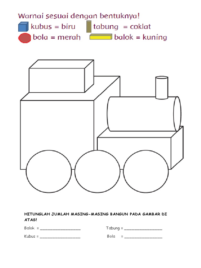 Gambar Mewarnai Bangun Ruang | PDF