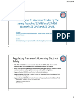 Impact of Chnages of SS CP5 and SS CP 88to Electrical Trade