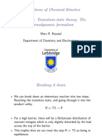 Foundations of Chemical Kinetics Lecture 12: Transition-State Theory: The Thermodynamic Formalism