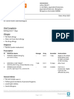 Chief Complaints: Sl. Medicine Name Dosage Freq. Duration Instructions