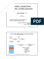 EEX6335 - Compiler Design EEX6363 - Compiler Construction: Lets Consider Detail Analysis of Semantic Analyzer