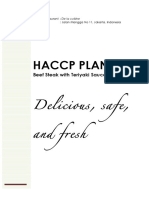 Haccp Plan: Delicious, Safe, and Fresh