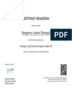 Persiapan Jadi Software Engineer Hebat 101 Certificate